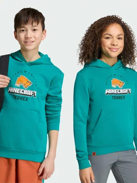 Детское худи Adidas зеленое