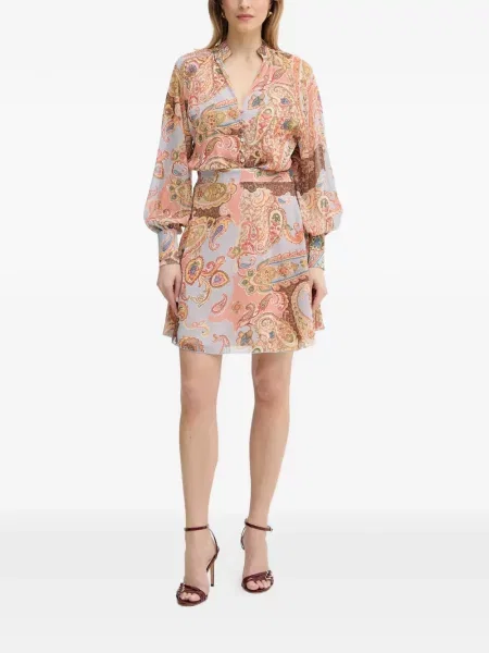 Rochie Guess cu imagine cu model paisley albastru