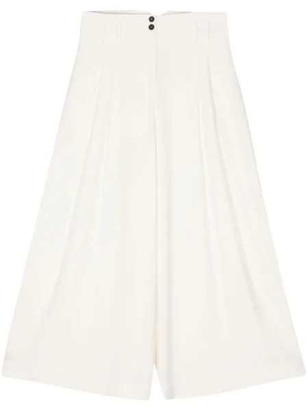 Pantaloni Isabel Benenato de lână alb