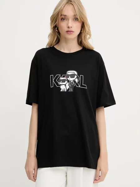 Kratka majica Karl Lagerfeld črna