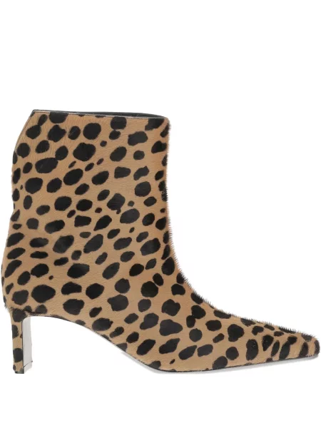 Cizme scurte Khaite cu imagine cu model leopard maro