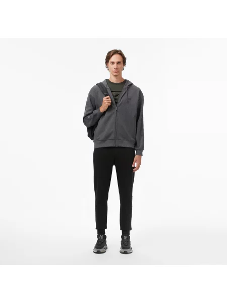 Lacoste Bluza Z Kapturem Relaxed Fit szara