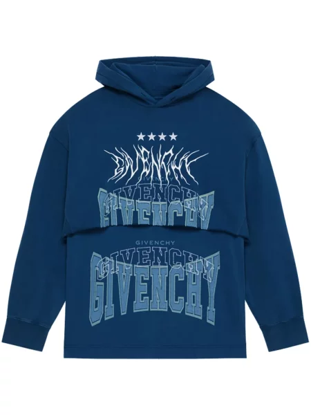 Hanorac cu glugă Givenchy cu imagine albastru