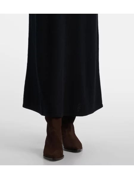 Rochie maxi Isabel Marant de lână de costum negru