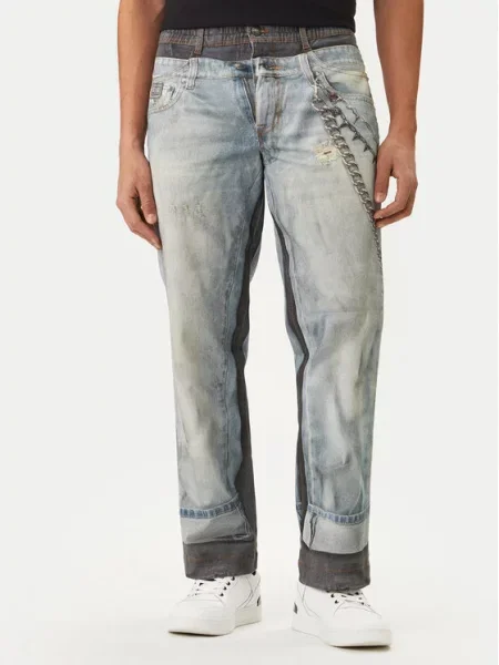Versace Jeans Couture Blugi deschis Straight Fit albastru