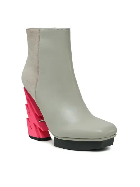 United Nude Botine Glam Square alb