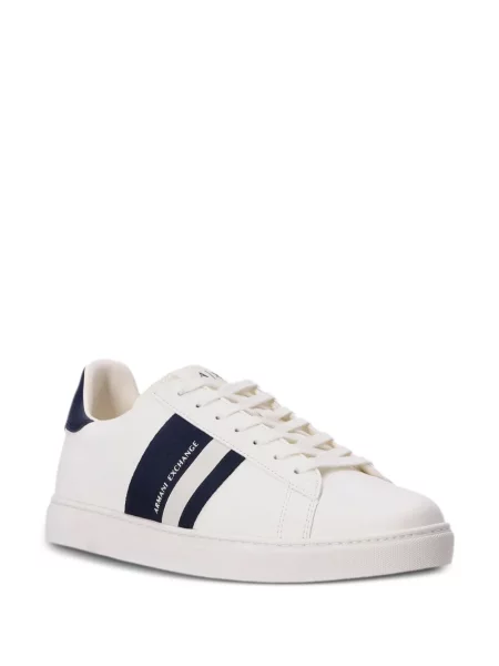 Šněrovací krajkové tenisky Armani Exchange bílé