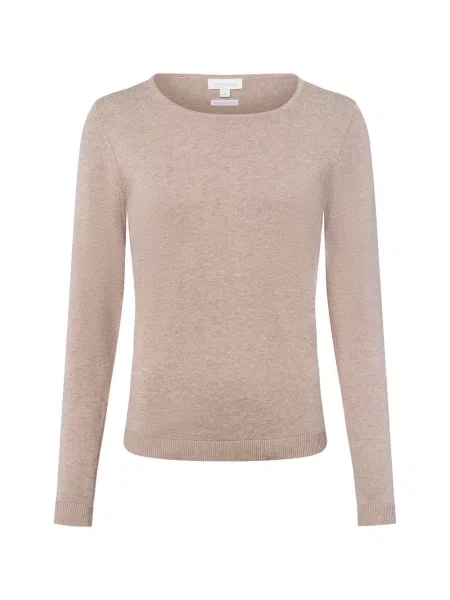 Brookshire Sweter z dzianiny DAmen Kobiety drobna dzianina beżowy|brązowy marmurkowy S beżowy