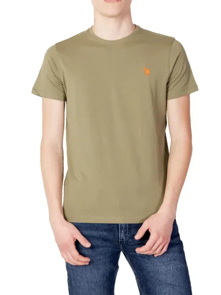 Polo majica U.s. Polo Assn. s kratkimi rokavi kaki