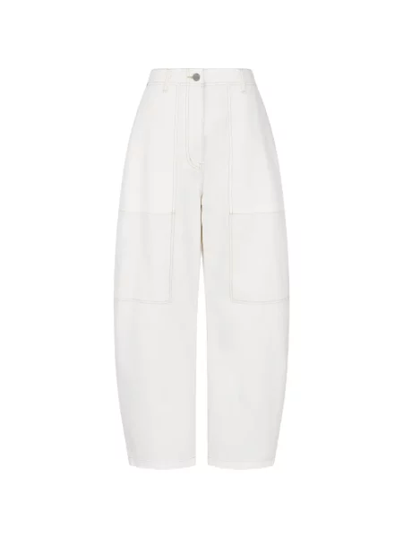 Blugi conici Tomboy conici alb