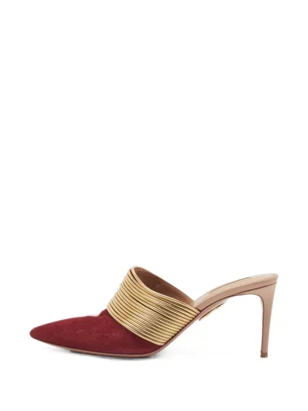 Papuci tip mules Aquazzura din piele roșu