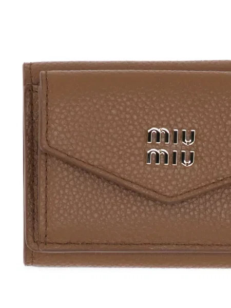 Portofel Miu Miu din piele maro