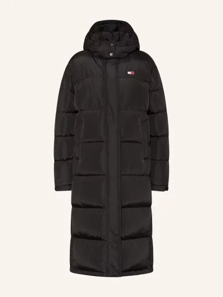 Tommy Jeans Płaszcz Puchowy Z Odpinanym Kapturem schwarz czarny