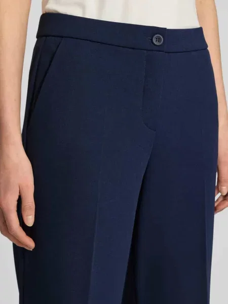 Spodnie o skrótym kroju model Stehmann granatowe