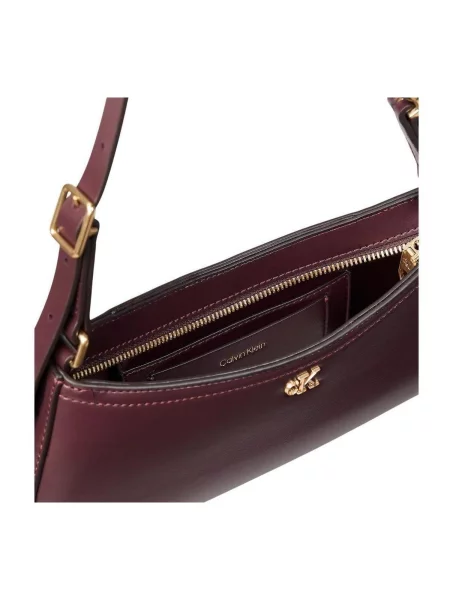 Calvin Klein Geantă Ck Small Shoulder Bag Vișiniu roșu
