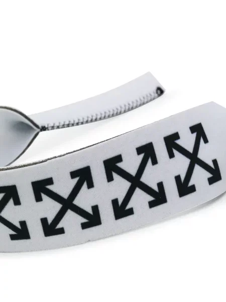 Raštuotos dirželis saulės akiniai Off-white Eyewear balta
