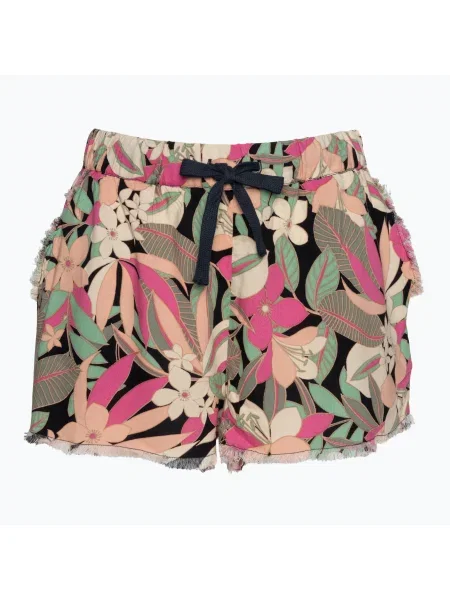 Pantaloni scurți pentru femei ROXY Coastline Ride anthracite palm song axs