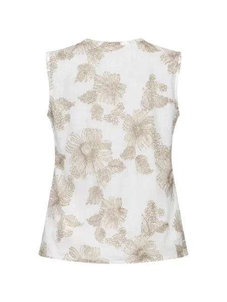 Top Kaos cu broderie cu model floral