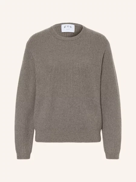 Ftc Cashmere Kašmírový Svetr černošedá