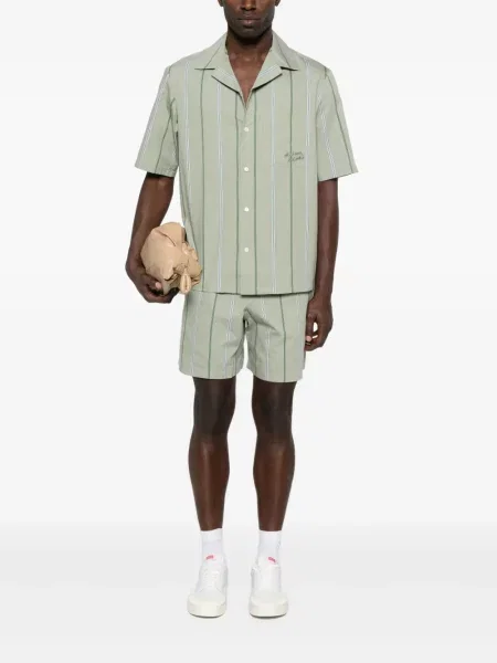 Pantaloni scurți Maison Kitsune cu dungi verde