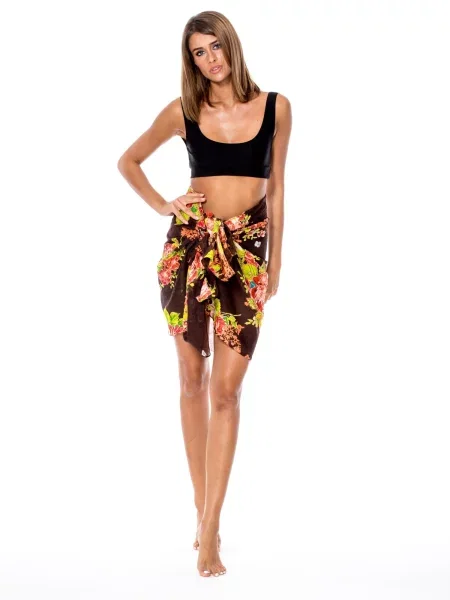 Plavky Fashionhunters hnedá