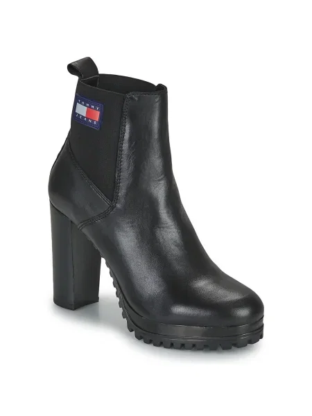 Cizme Tommy Jeans cu toc înalt