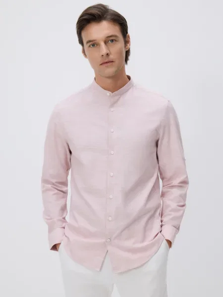 Reserved Сорочка slim fit із високим вмістом пильно-рожевий рожева