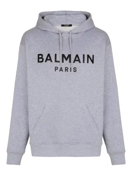 Суичър с качулка Balmain сиво