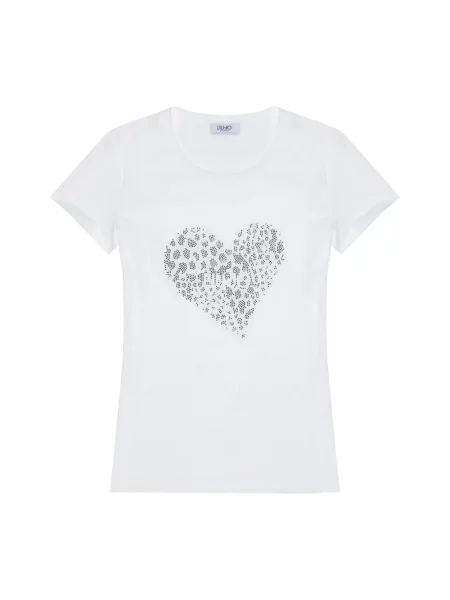 Koszulka Liu Jo z nadrukiem w serca biała