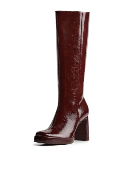 Bershka Cizme burgundy roșu