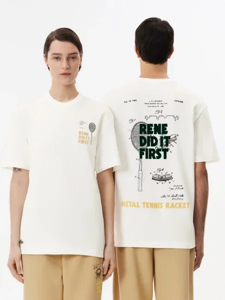 Футболка Lacoste бежевая