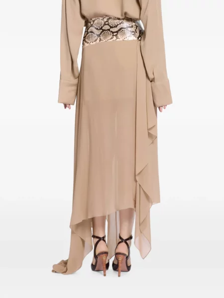 Fusta maxi Elie Saab cu imagine drapată
