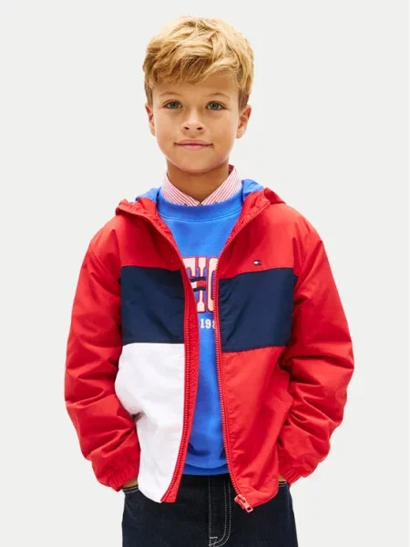 Bunda pro přechodné období Tommy Hilfiger červená