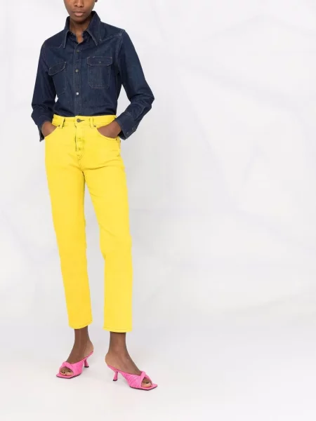 Blugi conici Diesel conici galben
