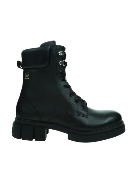 Pantofi Tommy Hilfiger Biker Leather negru