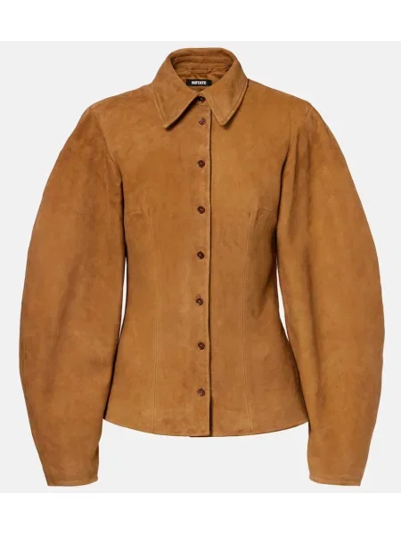 Cămașă Rotate din piele de căprioară maro