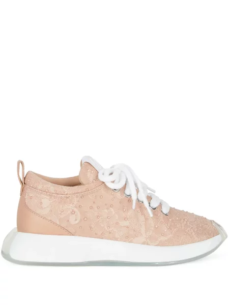 Sneakerși Giuseppe Zanotti din dantelă roz