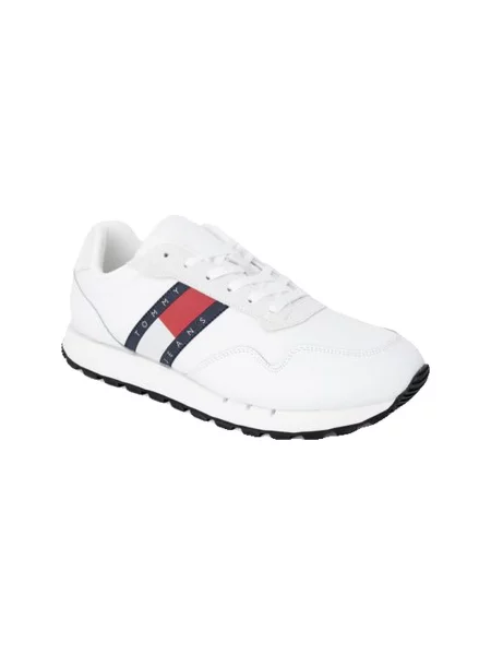 Pantofi Tommy Hilfiger din piele retro alb