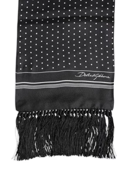 Fular Dolce & Gabbana cu buline negru