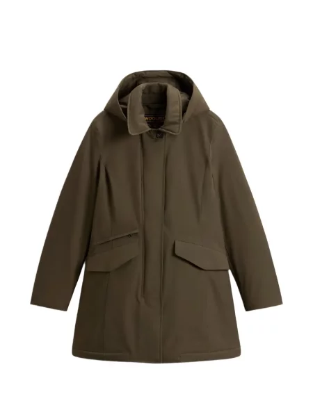 Geacă parka Woolrich cu glugă verde