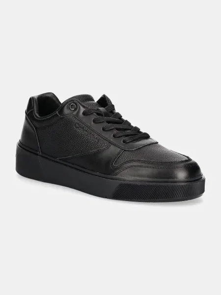 Sneakersy Calvin Klein sznurowane skórzane czarne