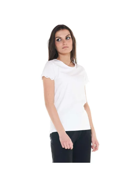 Scurt tricou Leone 1947 cu mâneci scurte alb