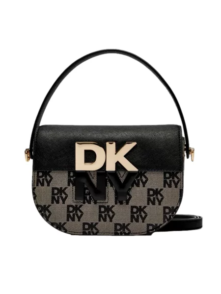 DKNY Geantă de umăr Echo maro negru