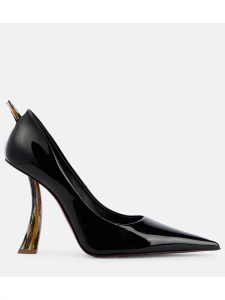 Pantofi cu toc Christian Louboutin din piele de lac negru