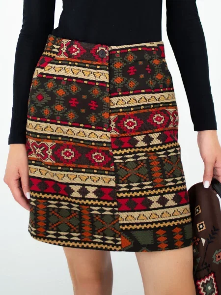 Спідниця міні Едельвіка помаранчевий/коричневий помаранчева