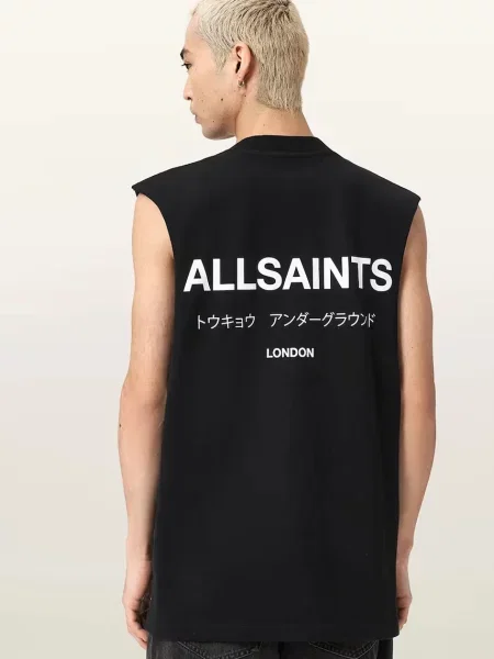 AllSaints tricou bărbătesc din UNDERGROUND negru