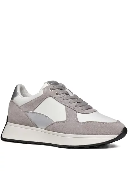 Велурени маратонки Geox сиво