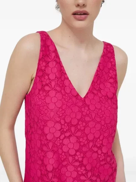 Rochie mini Desigual cu model floral de costum roz