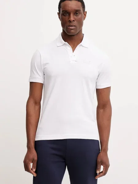 Emporio Armani polo tričko pánske s elastanom biela