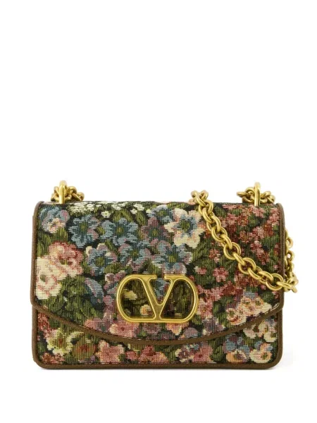 Geantă Valentino Garavani cu model floral verde